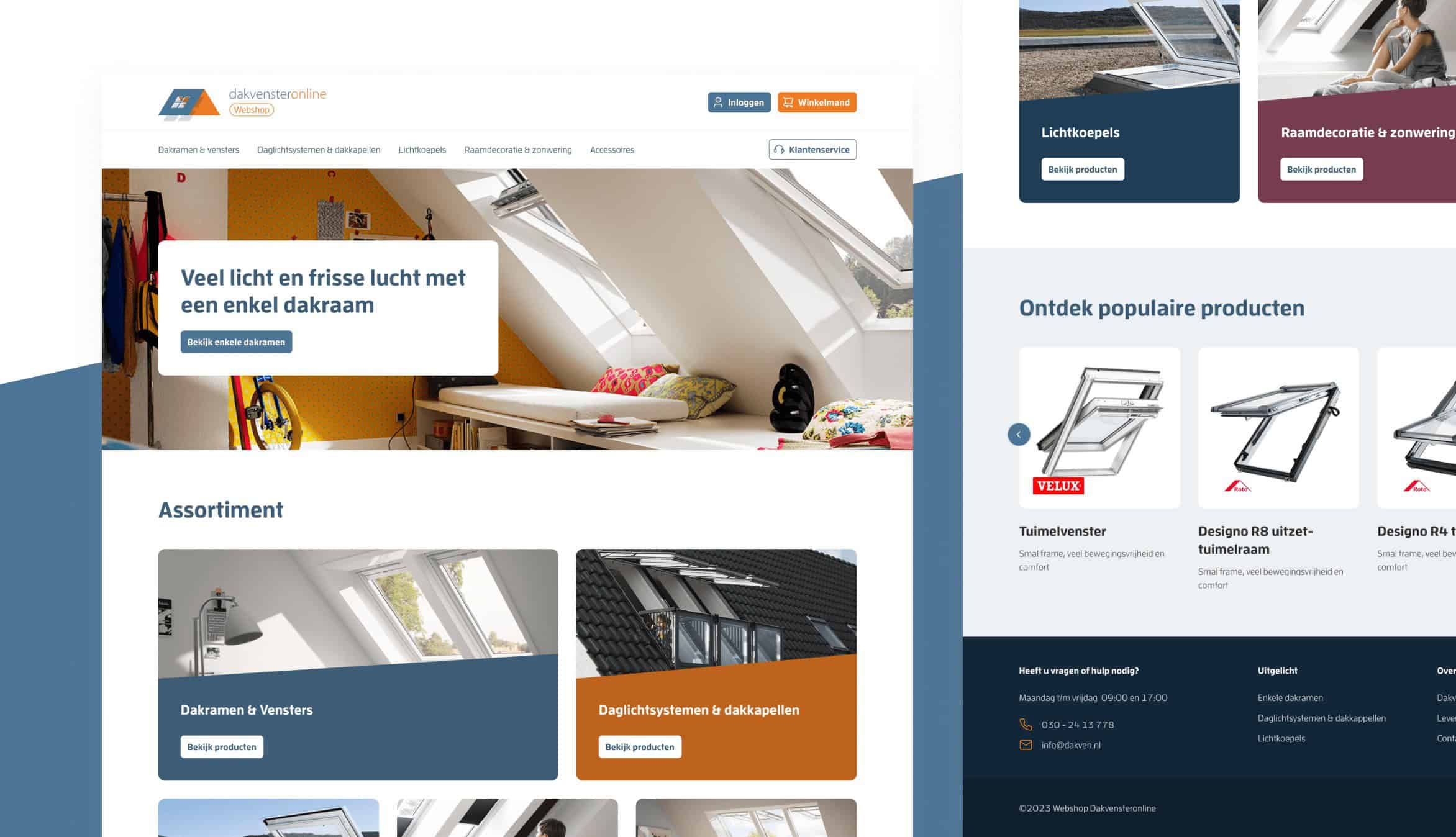 afbeelding van website van dakvensteronline